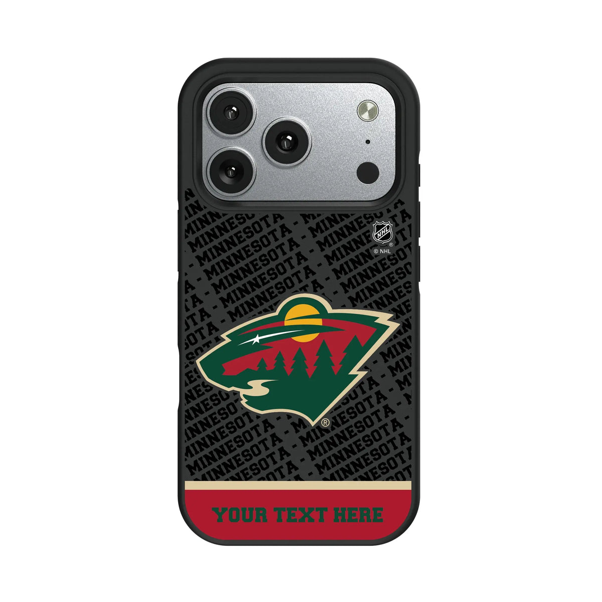 Minnesota Wild Personalized EndZone Plus iPhone Bump Phone Case for Apple iPhone#Device_iPhone 17 Pro