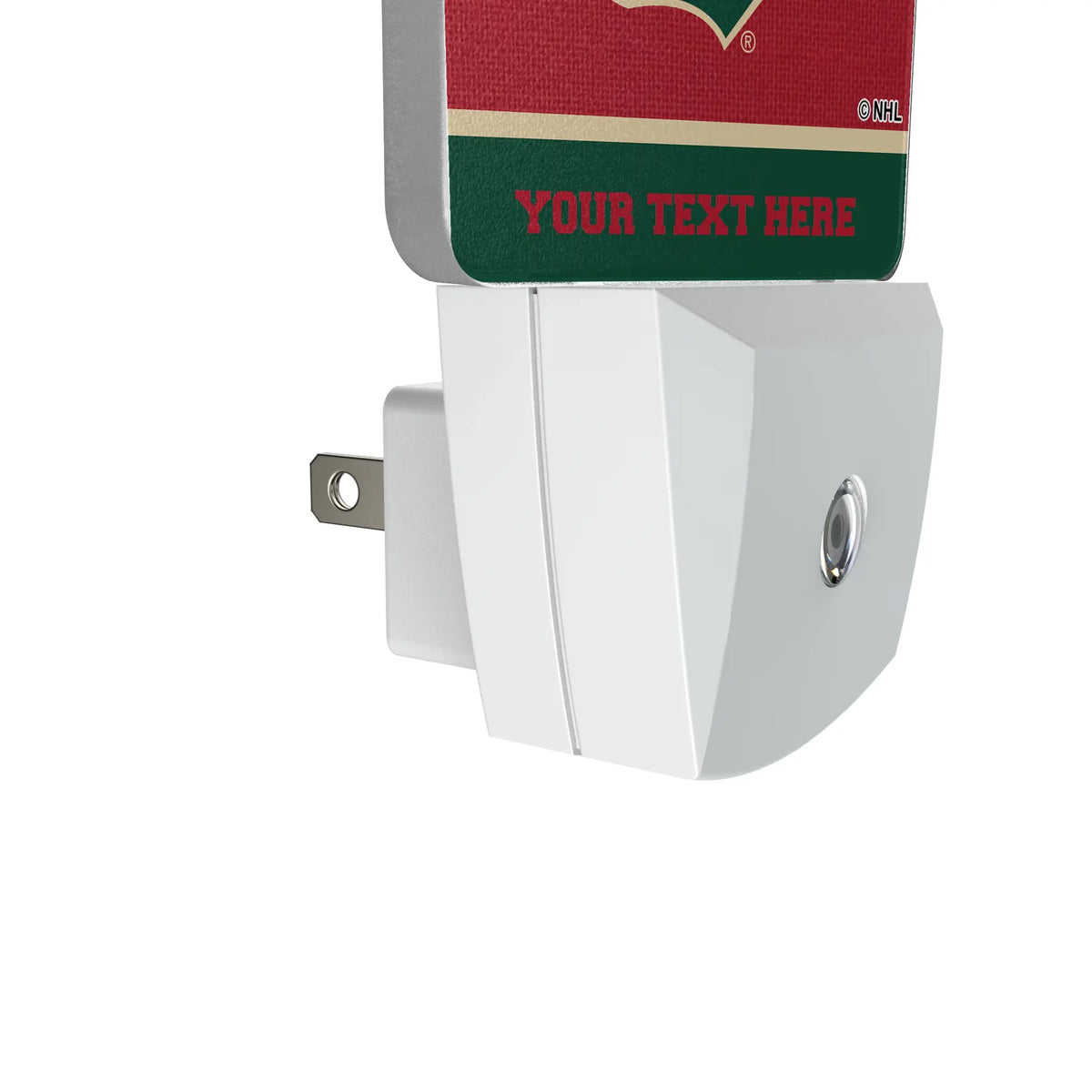 Minnesota Wild Personalized Endzone Solid Night Light 2-Pack - Detail