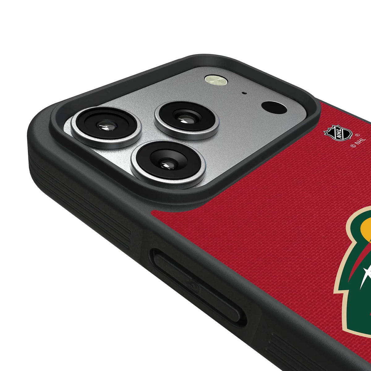 Minnesota Wild Personalized Stripe iPhone Bump Phone Case for Apple iPhone - Detail#Device_iPhone 17 Pro