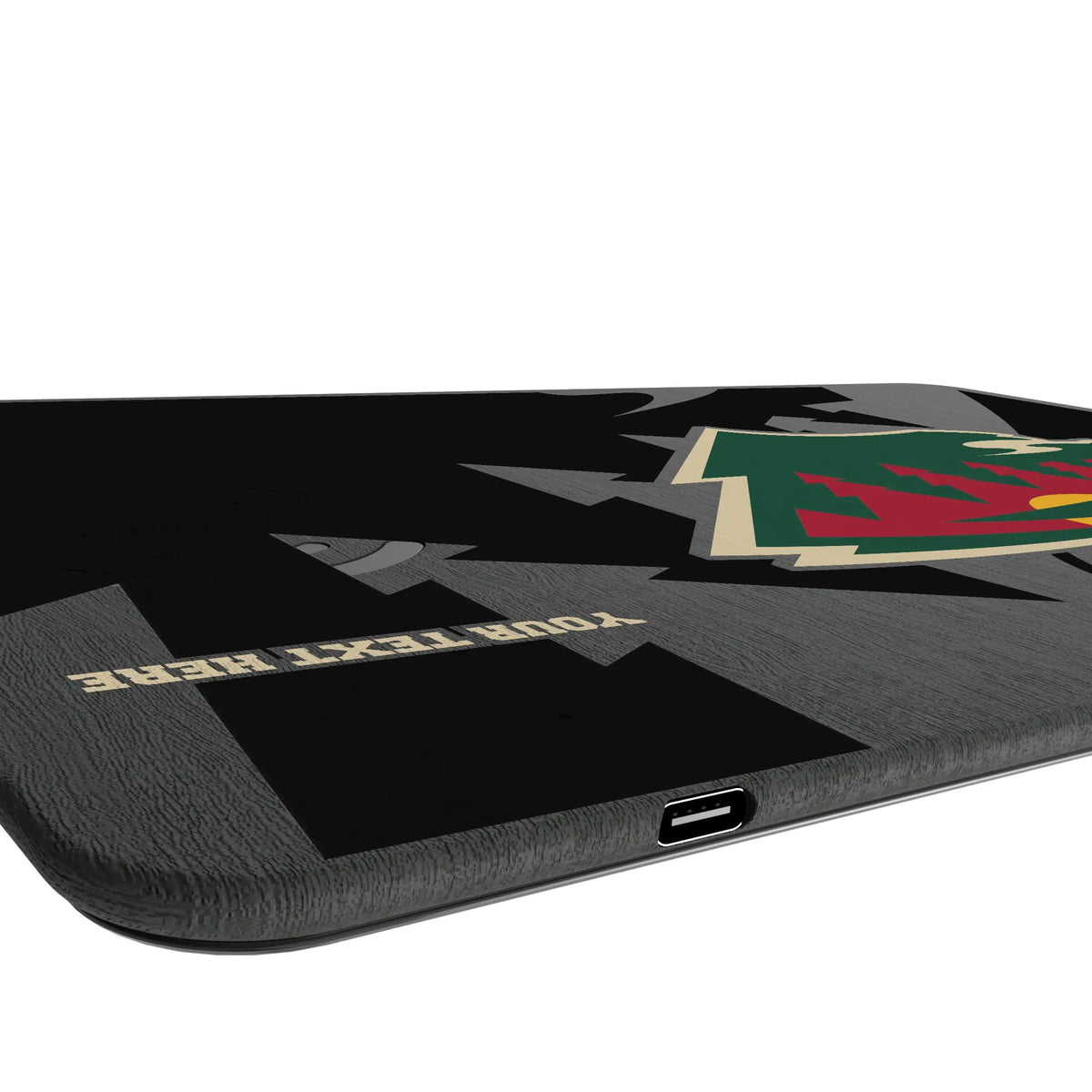 Minnesota Wild Personalized Tilt 15-Watt Wireless Charger and Mouse Pad