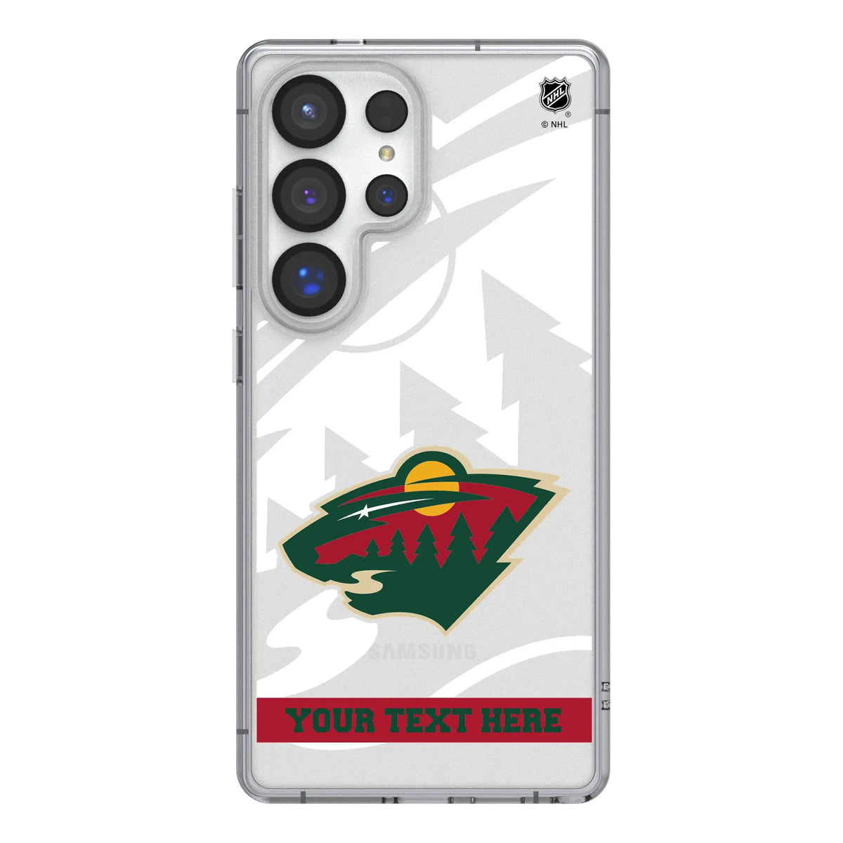 Minnesota Wild Personalized Tilt Galaxy Clear Phone Case for Samsung Galaxy#Device_Galaxy S25 Ultra
