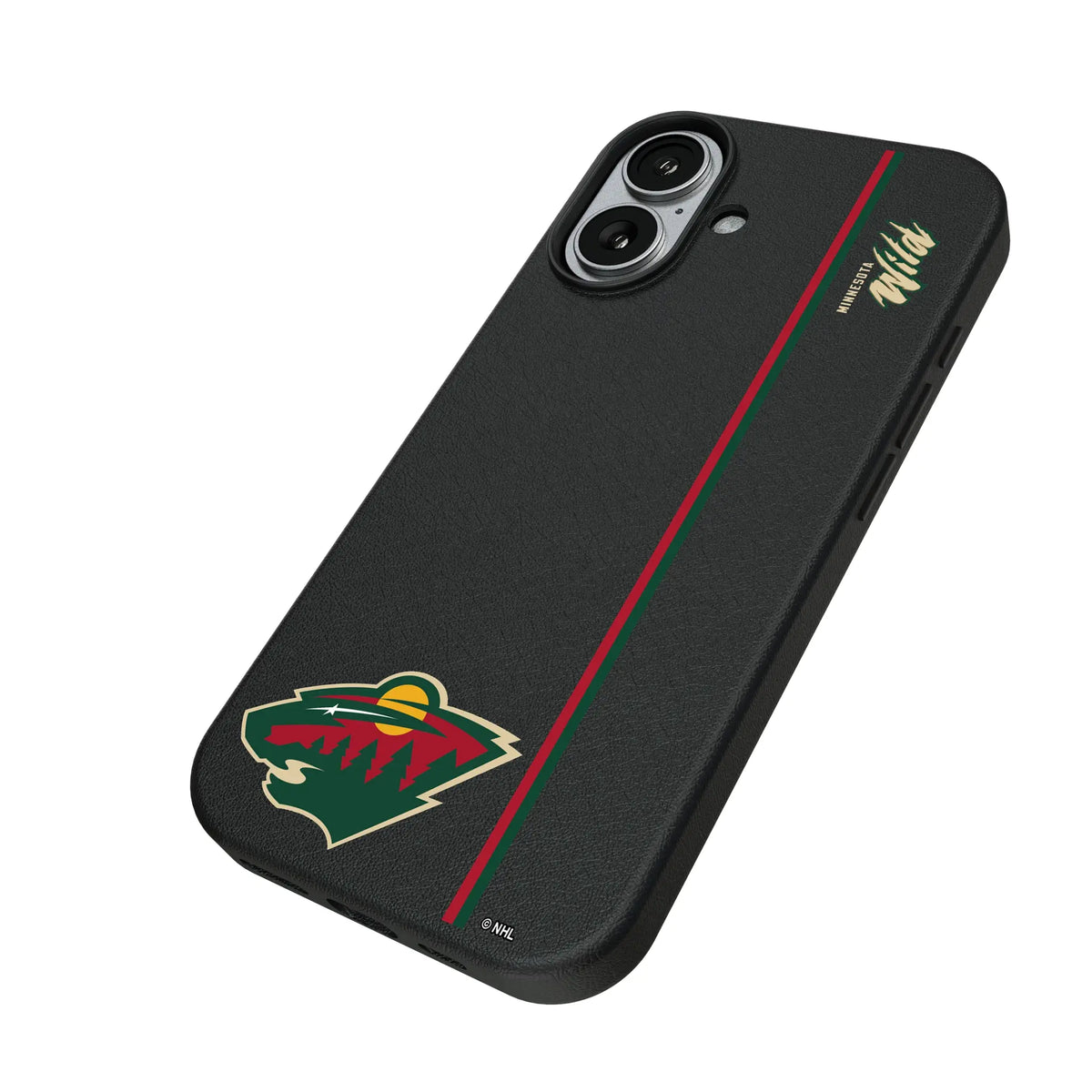 Minnesota Wild Sidebar iPhone MagSafe Compatible Phone Case for Apple iPhone - Isometric View#Device_iPhone 17