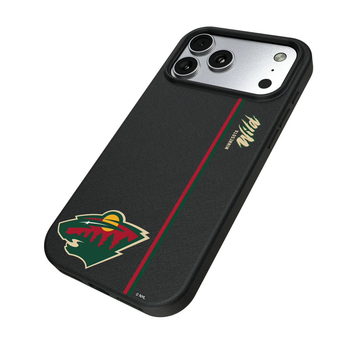 Minnesota Wild Sidebar iPhone MagSafe Compatible Phone Case for Apple iPhone - Isometric View#Device_iPhone 17 Pro Max
