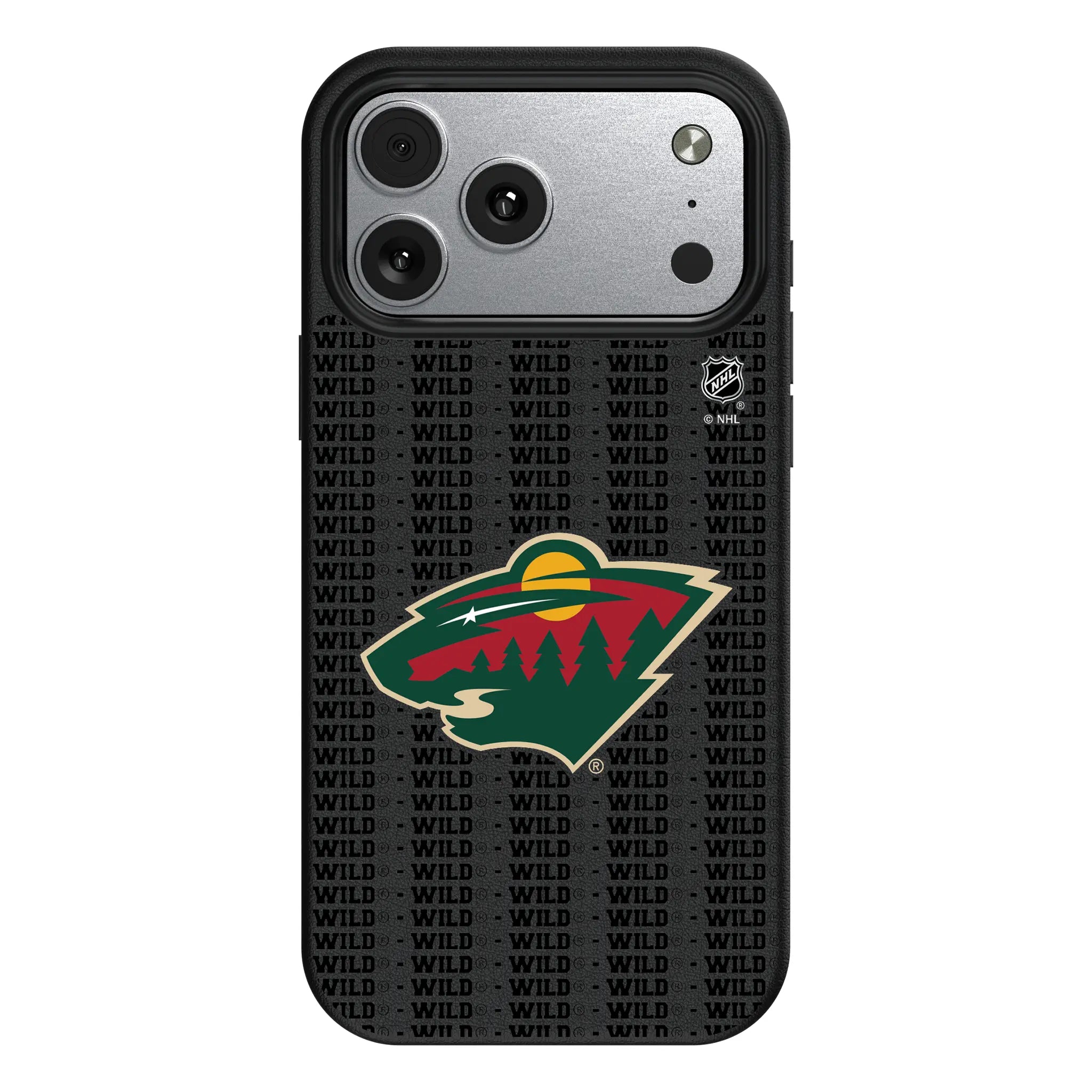 Minnesota Wild Text Backdrop iPhone MagSafe Compatible Phone Case for Apple iPhone#Device_iPhone 17 Pro Max