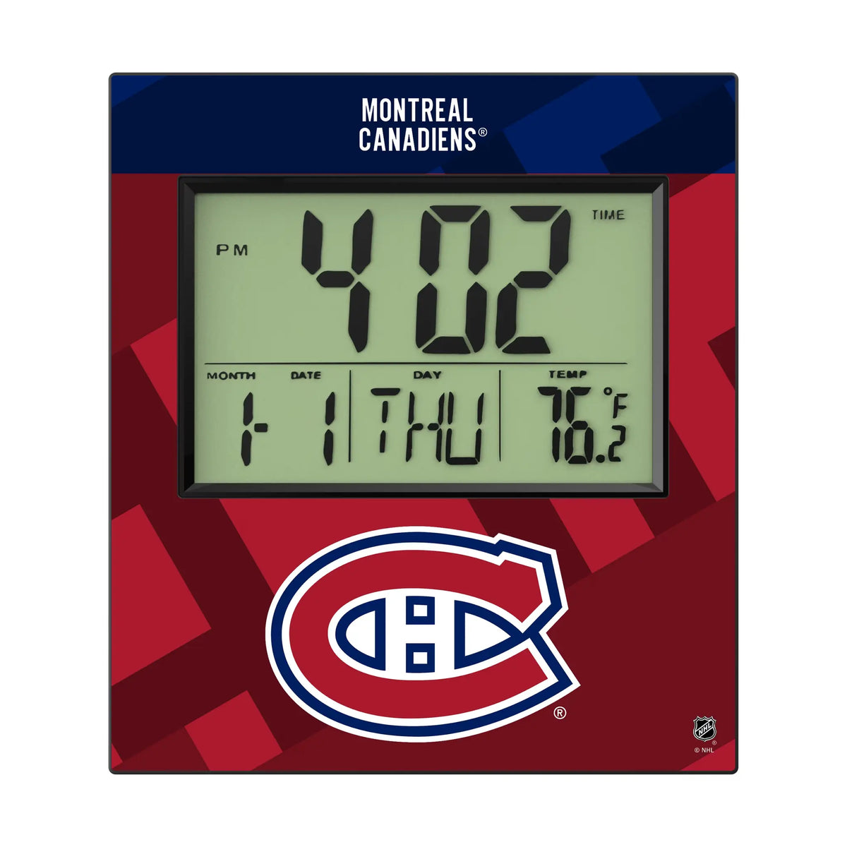Montreal Canadiens Color Block Wall Clock
