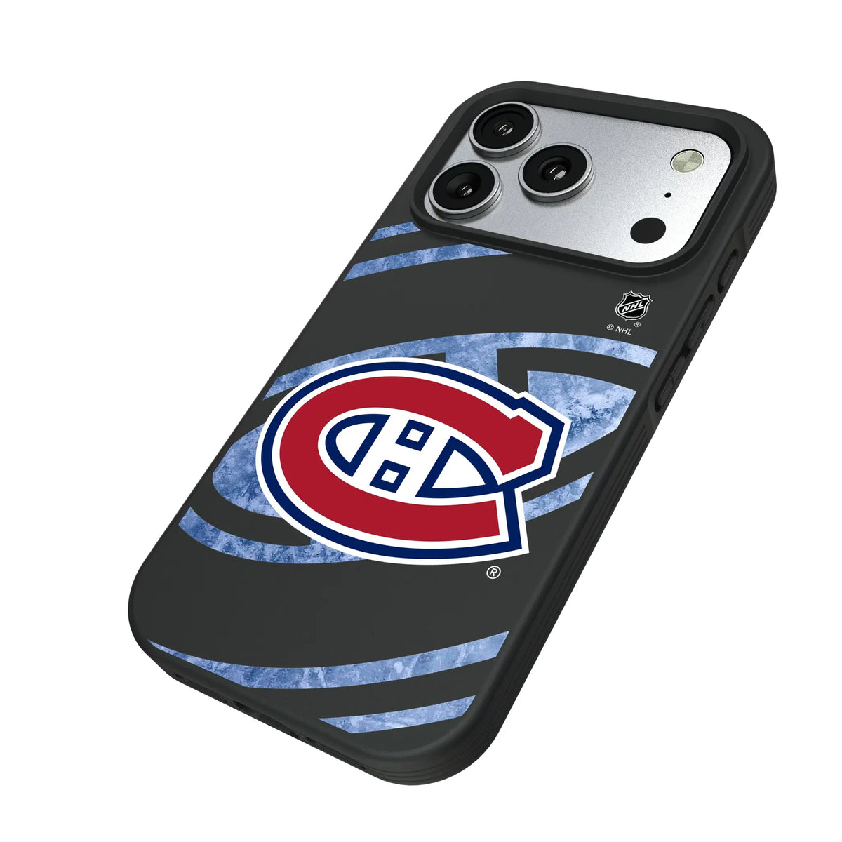 Montreal Canadiens Ice Tilt iPhone Bump Phone Case for Apple iPhone - Isometric View#Device_iPhone 17 Pro