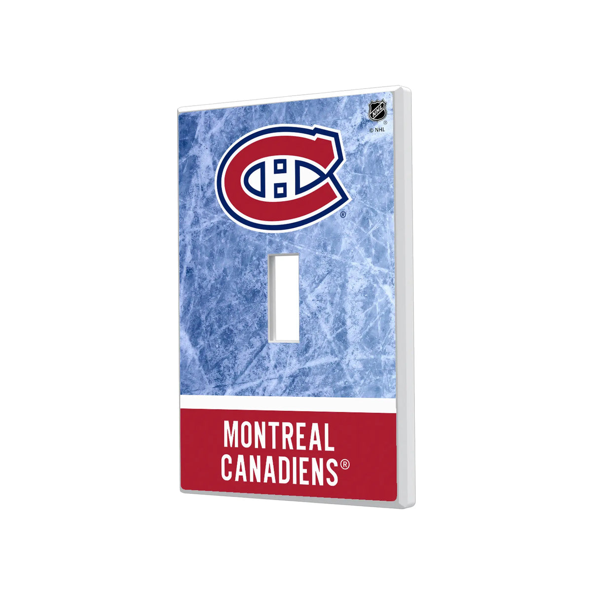Montreal Canadiens Ice Wordmark Hidden-Screw Light Switch Plate#Style_Single Toggle