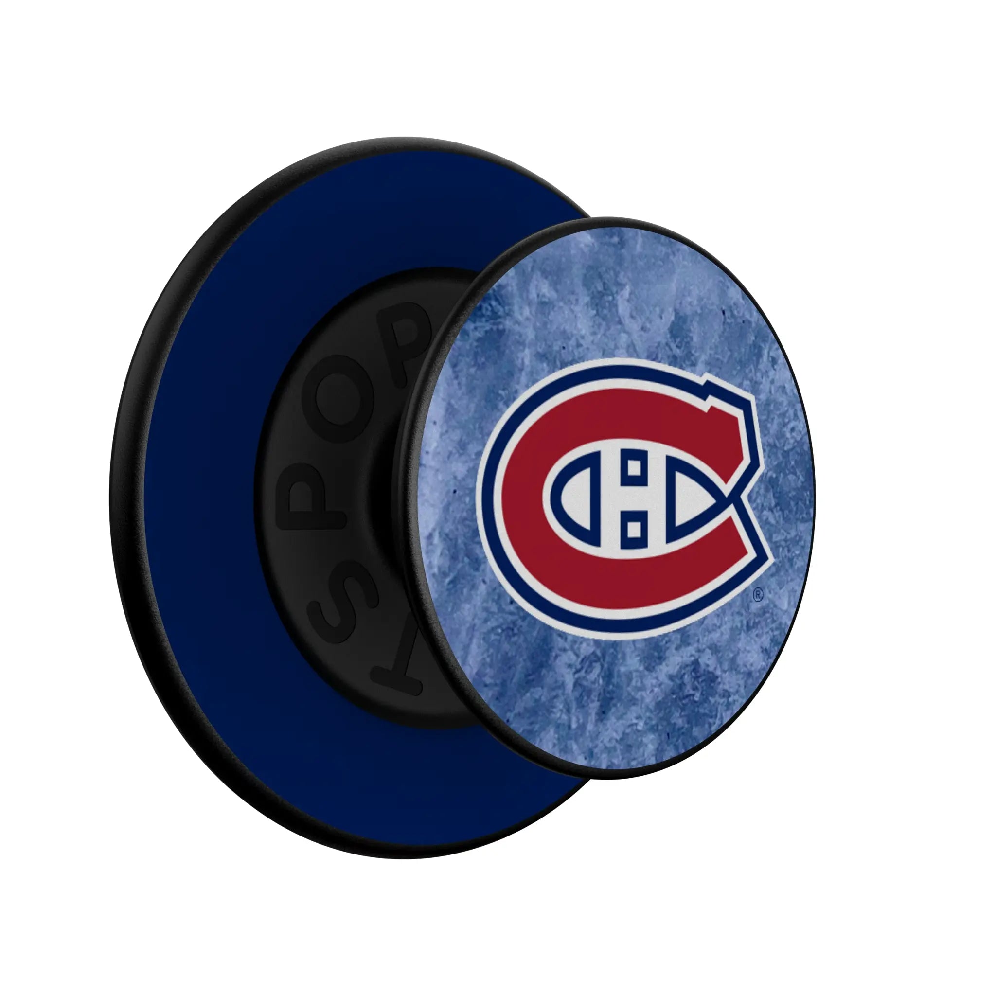 Montreal Canadiens Ice Wordmark Popsockets Round Magnetic - Isometric View