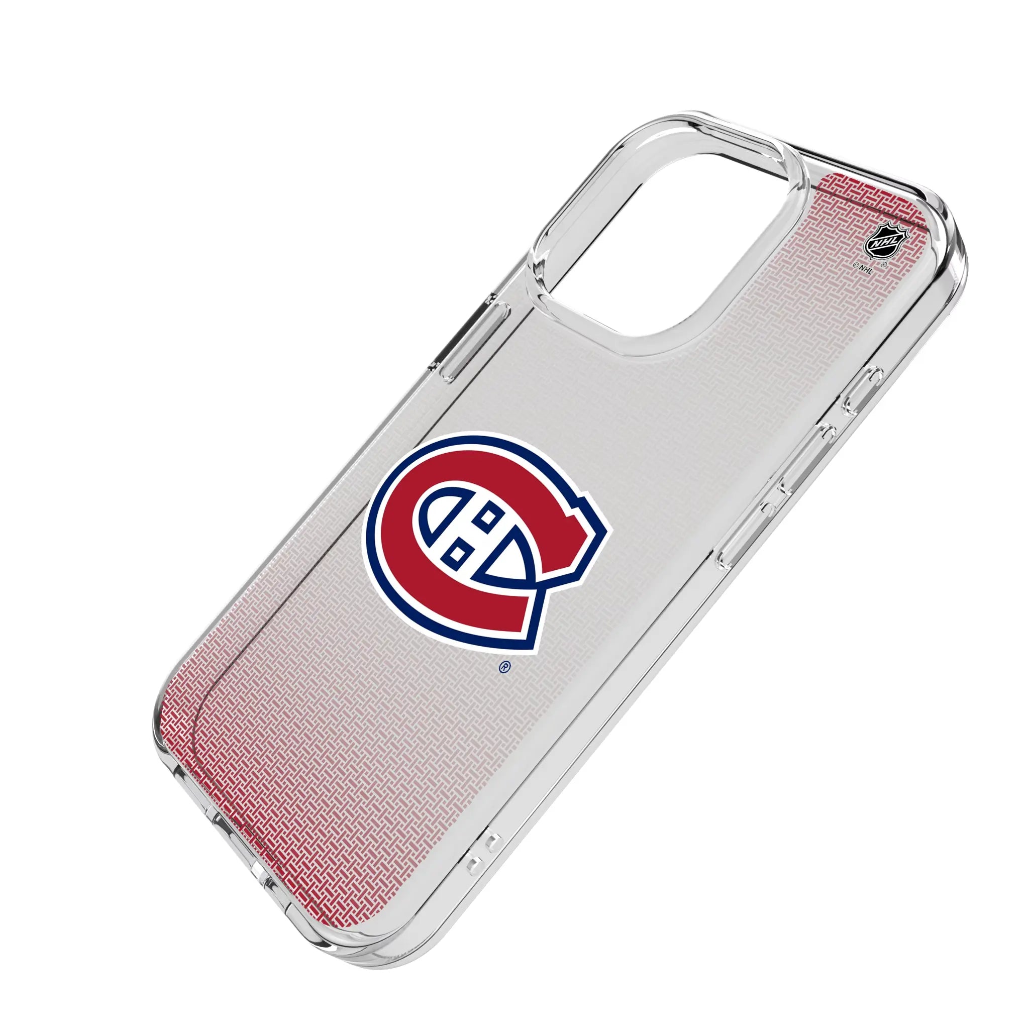 Montreal Canadiens Linen iPhone Clear Phone Case for Apple iPhone - Isometric View