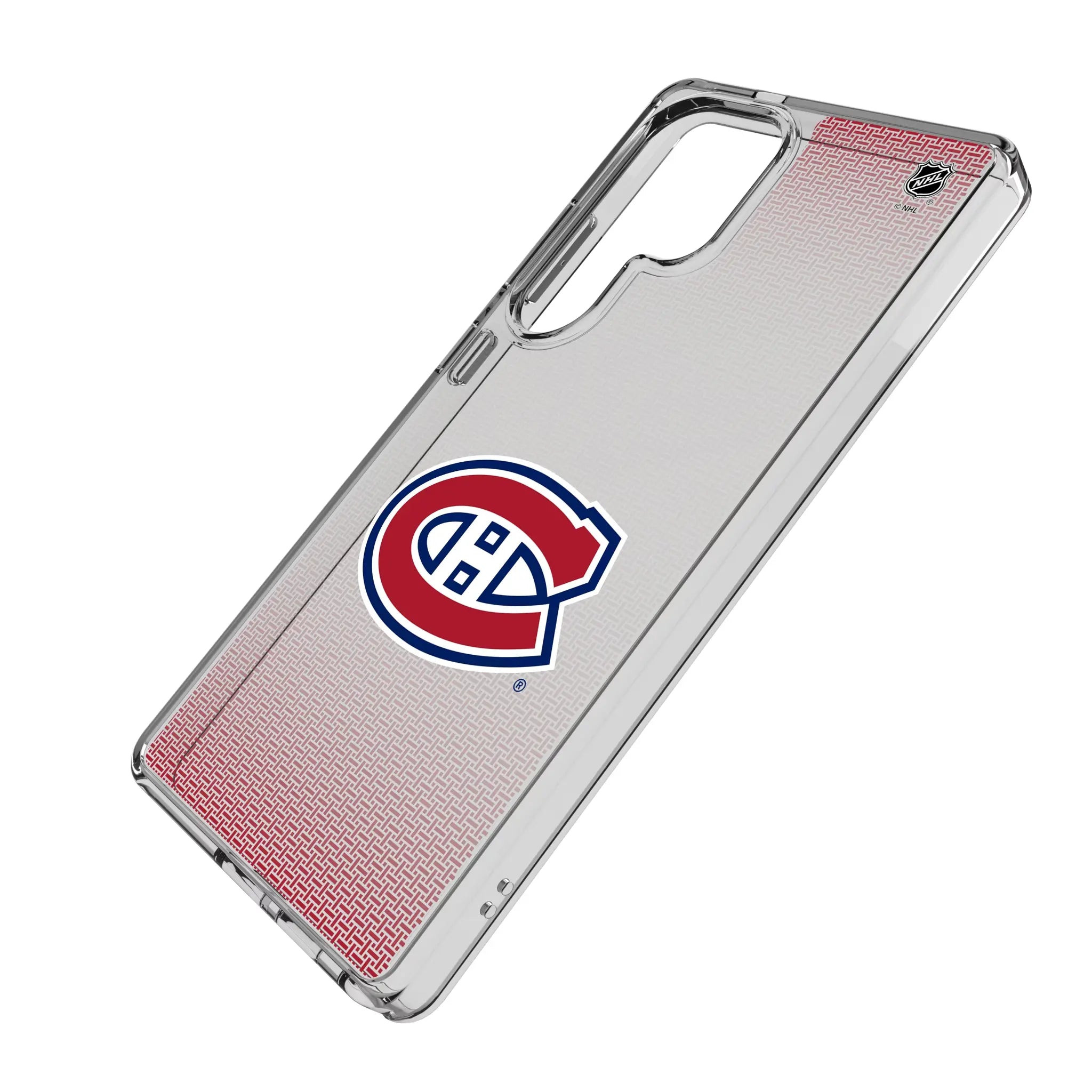 Montreal Canadiens Linen Galaxy Clear Phone Case for Samsung Galaxy - Isometric View#Device_Galaxy S25 Ultra
