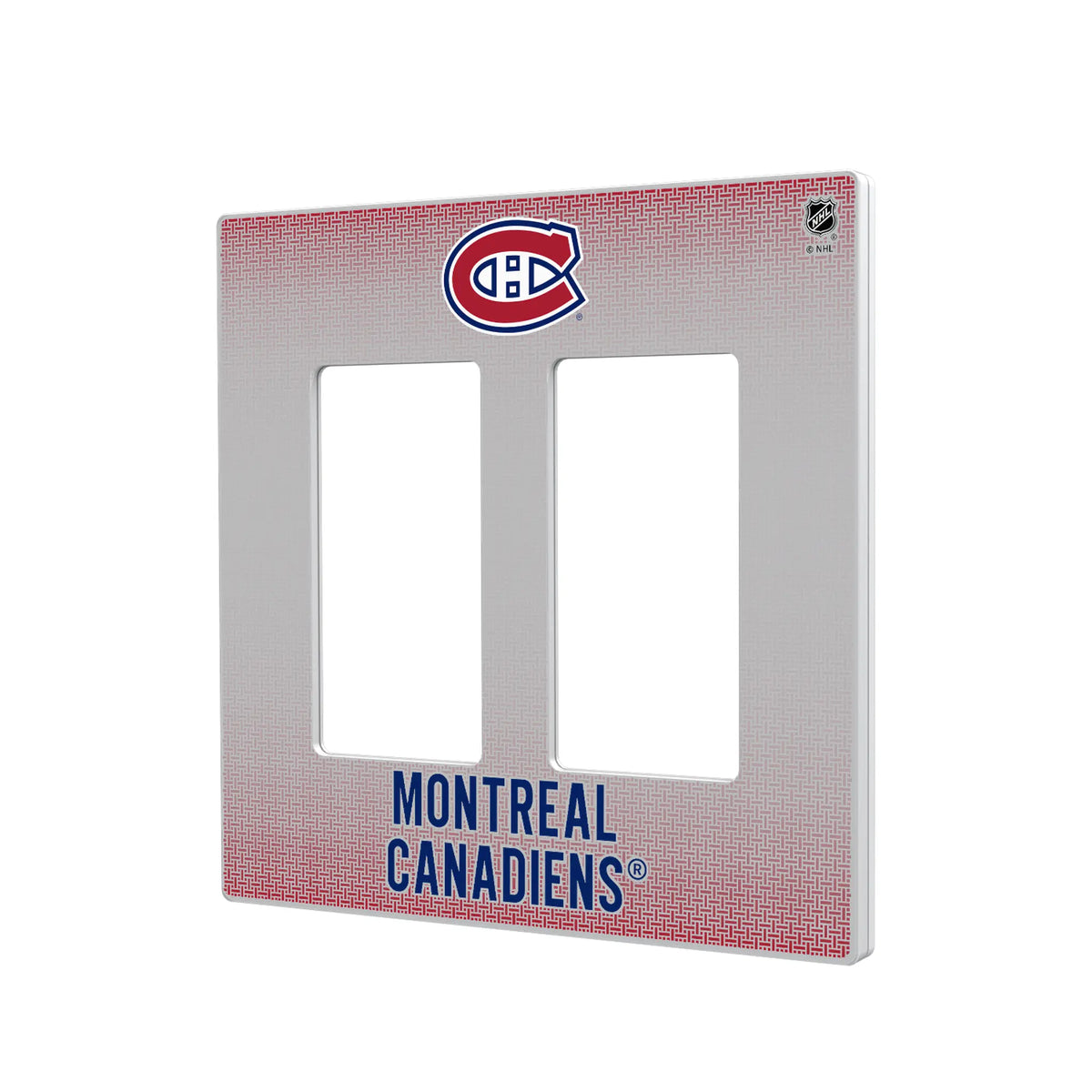 Montreal Canadiens Linen Hidden-Screw Light Switch Plate#Style_Double Rocker