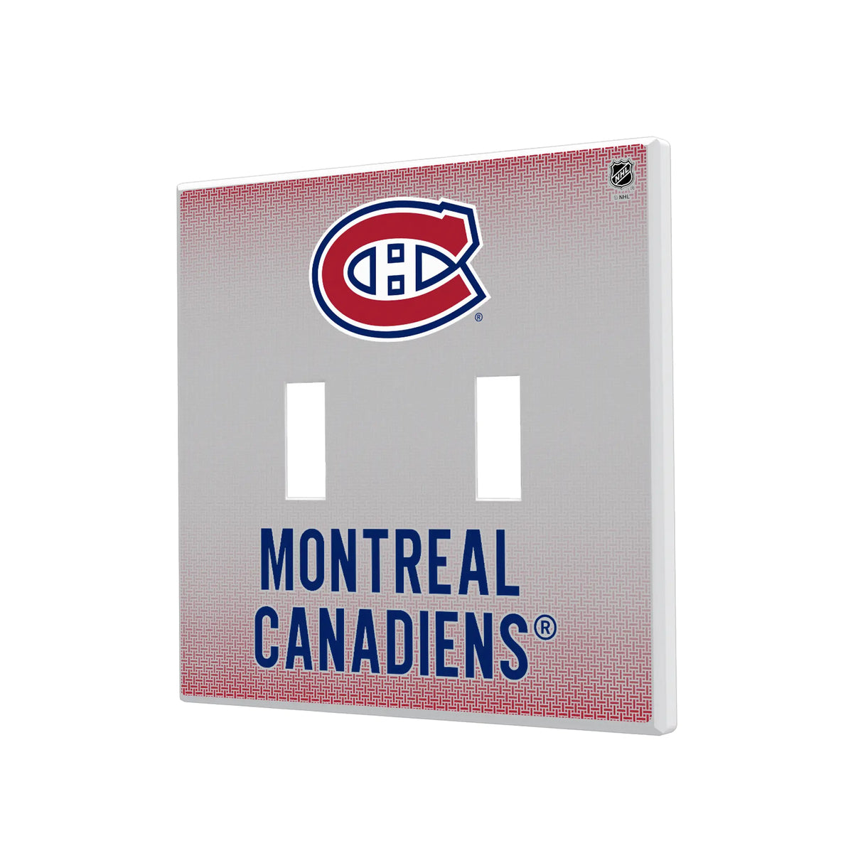 Montreal Canadiens Linen Hidden-Screw Light Switch Plate#Style_Double Toggle