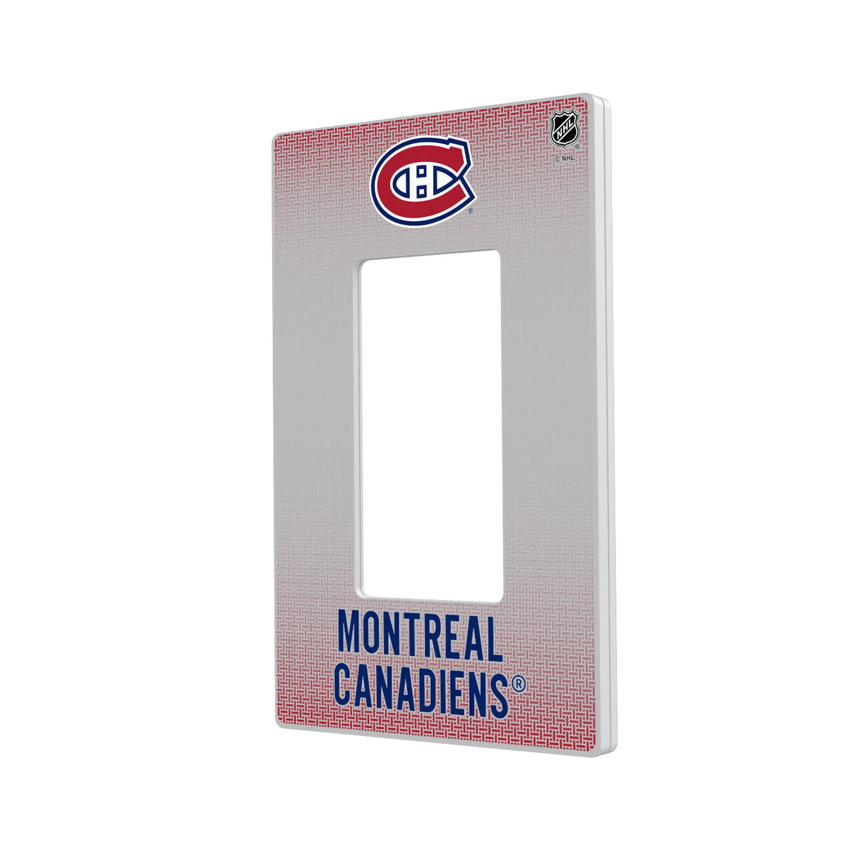 Montreal Canadiens Linen Hidden-Screw Light Switch Plate#Style_Single Rocker