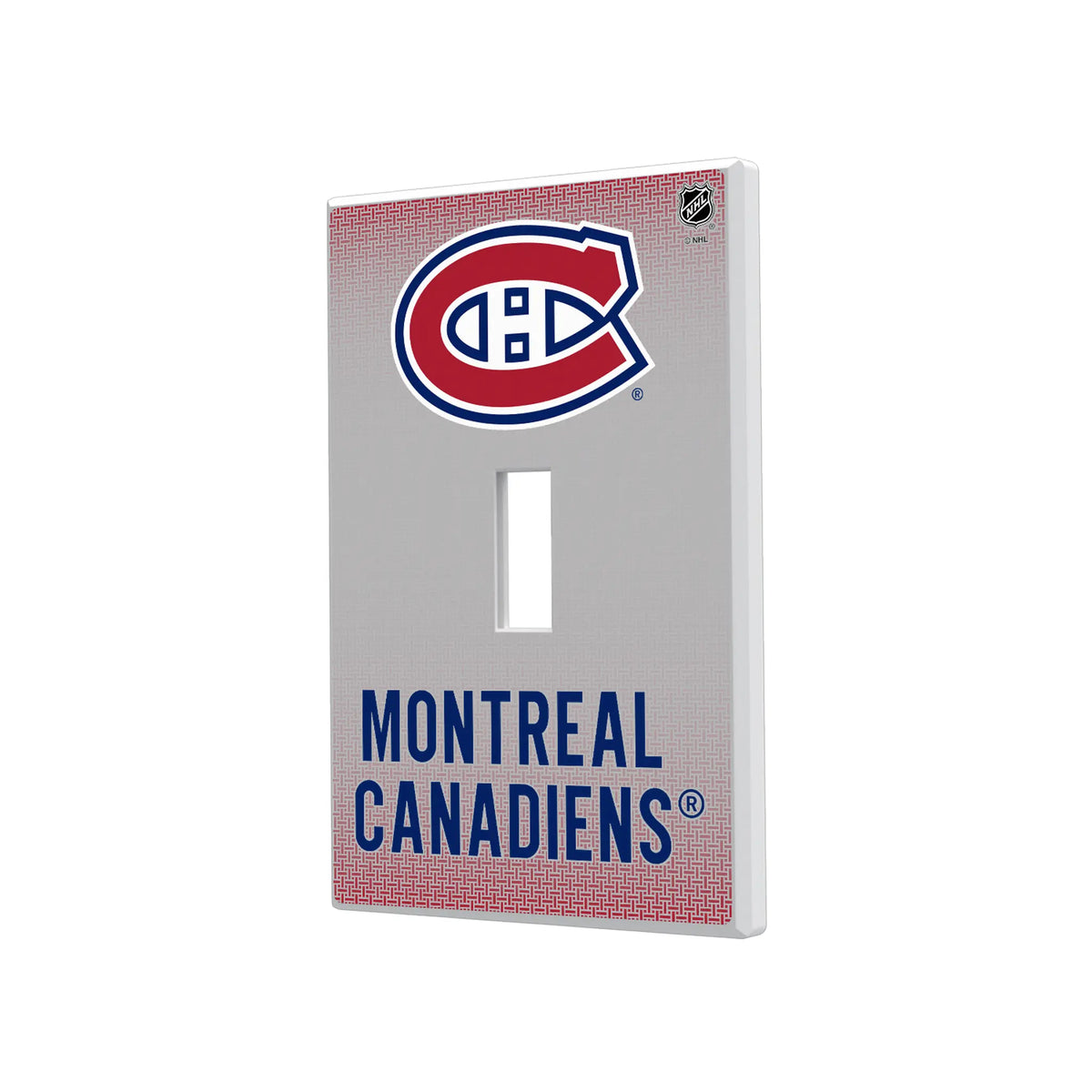Montreal Canadiens Linen Hidden-Screw Light Switch Plate#Style_Single Toggle