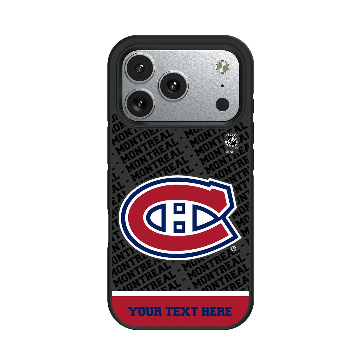 Montreal Canadiens Personalized EndZone Plus iPhone Bump Phone Case for Apple iPhone#Device_iPhone 17 Pro