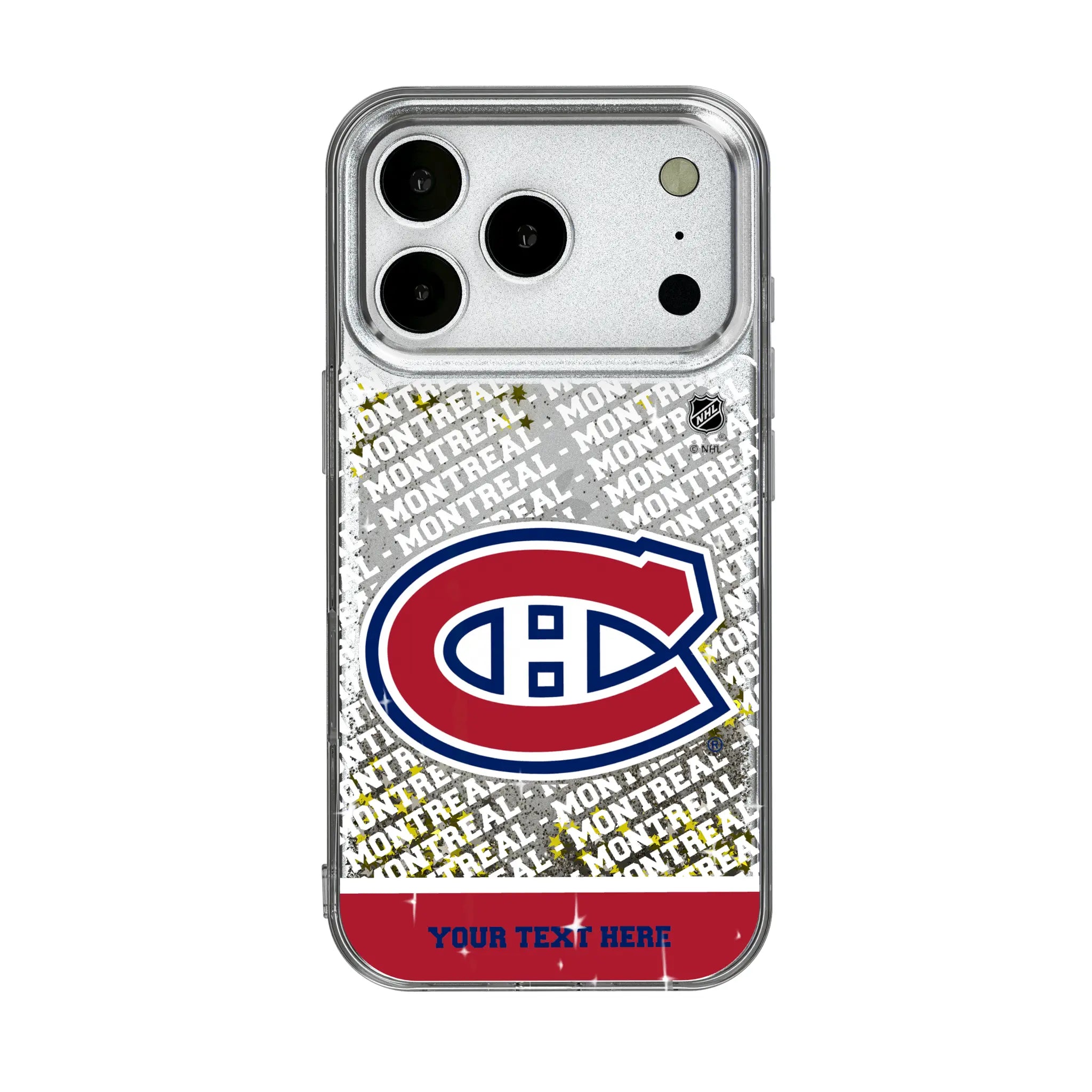 Montreal Canadiens Personalized EndZone Plus iPhone Glitter Phone Case for Apple iPhone