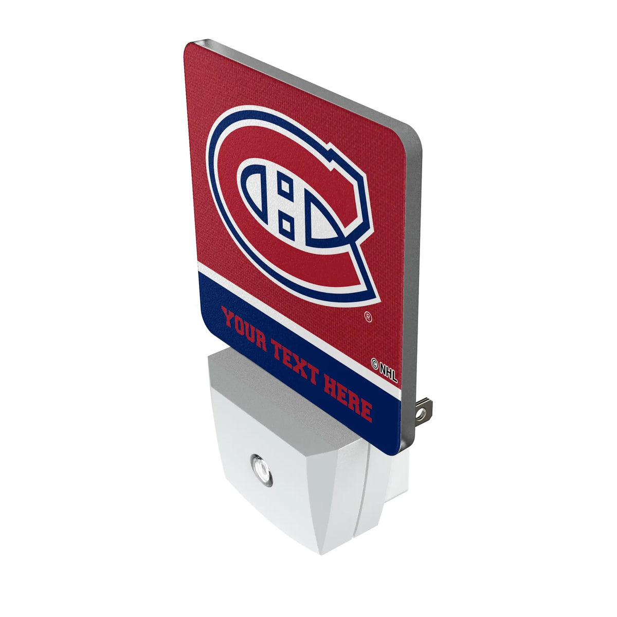 Montreal Canadiens Personalized Endzone Solid Night Light 2-Pack - Isometric View