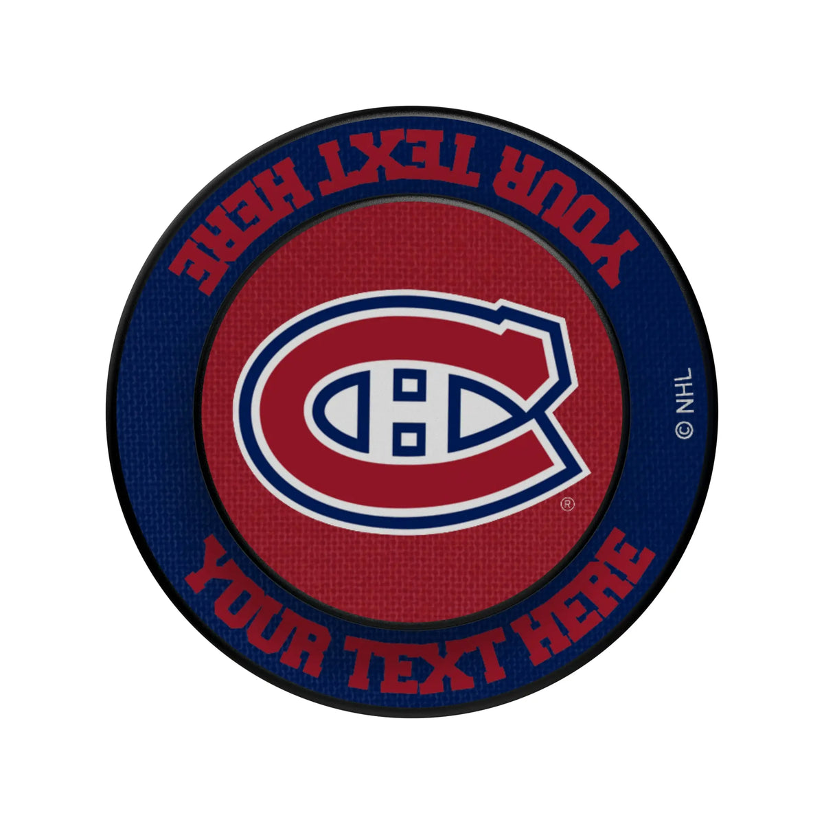 Montreal Canadiens Personalized Endzone Solid Popsockets Round Magnetic