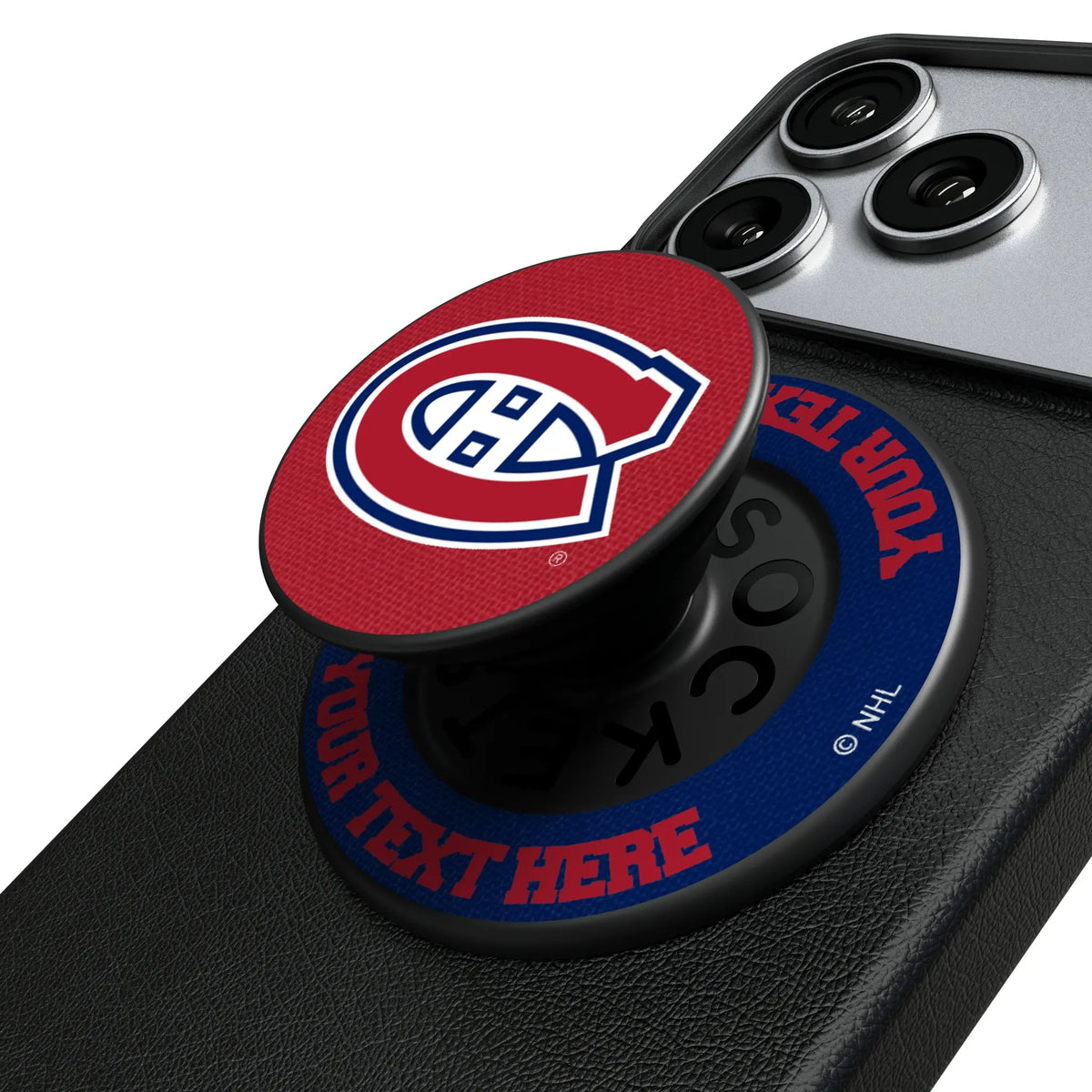 Montreal Canadiens Personalized Endzone Solid Popsockets Round Magnetic