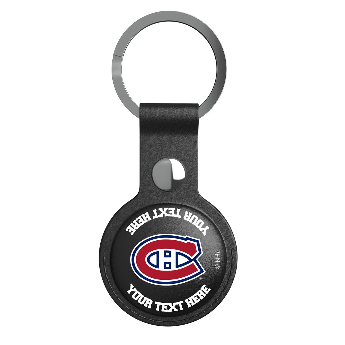 Montreal Canadiens Personalized Insignia AirTag Black Airtag Holder