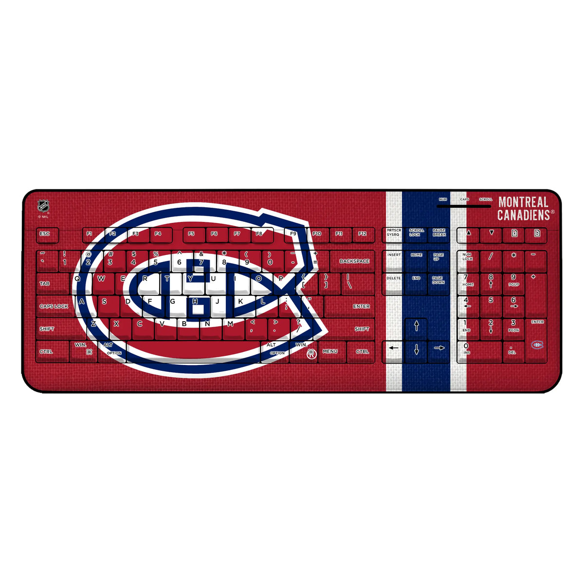 Montreal Canadiens Stripe Wireless USB Keyboard