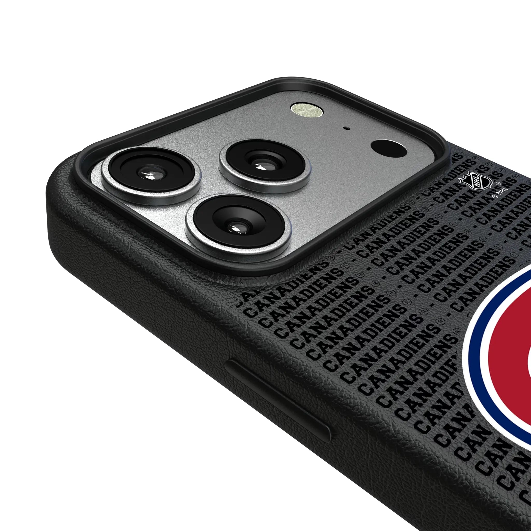 Montreal Canadiens Text Backdrop iPhone MagSafe Compatible Phone Case for Apple iPhone - Detail#Device_iPhone 17 Pro
