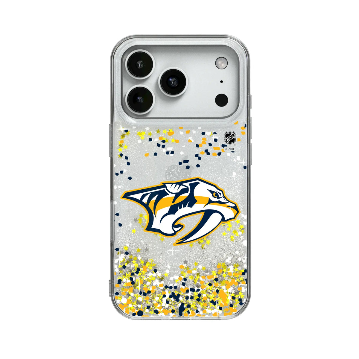 Nashville Predators Confetti Glitter Phone Case for Apple iPhone
