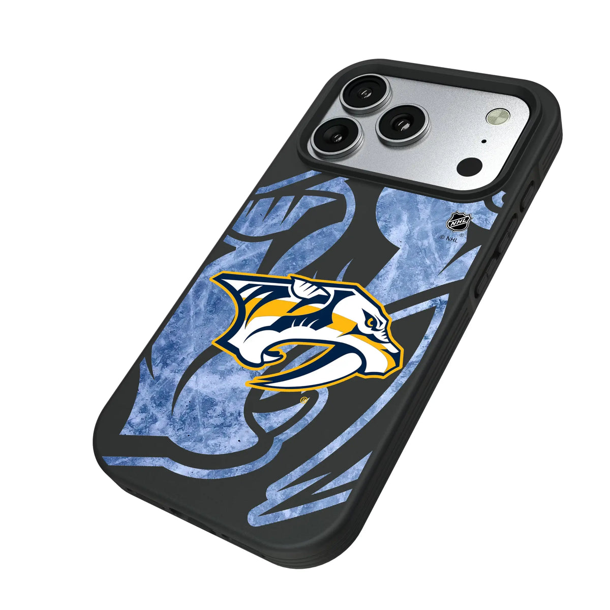 Nashville Predators Ice Tilt iPhone Bump Phone Case for Apple iPhone - Isometric View#Device_iPhone 17 Pro