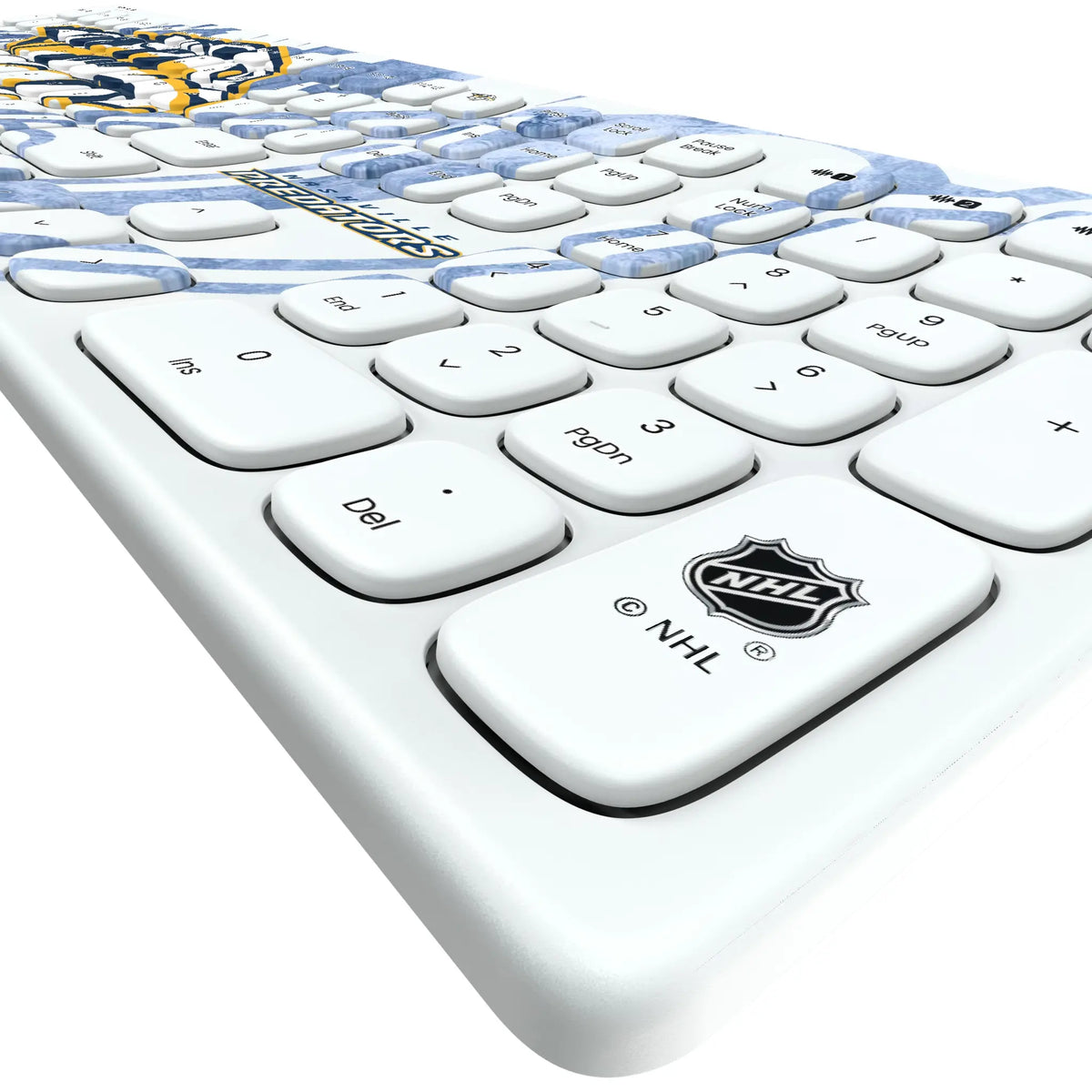 Nashville Predators Ice Tilt KKB605 Curved Wireless Keyboard - Detail