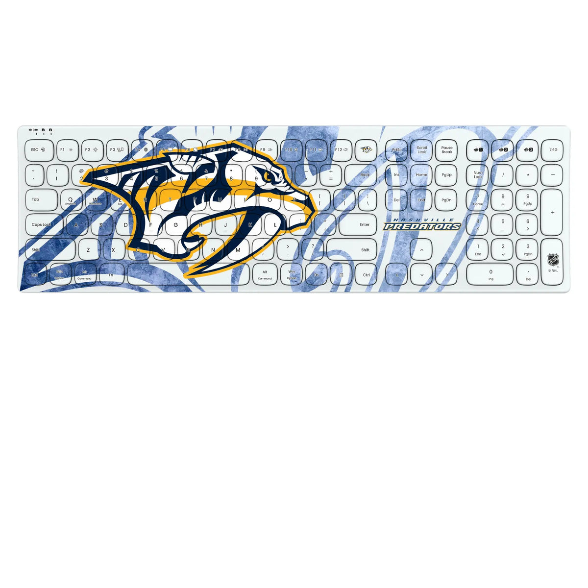 Nashville Predators Ice Tilt KKB605 Curved Wireless Keyboard