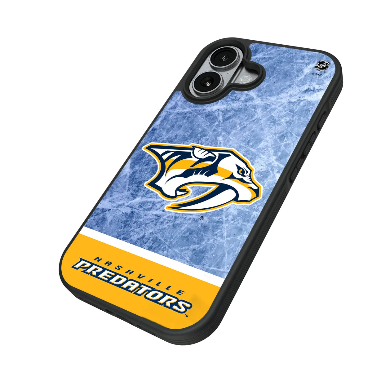Nashville Predators Ice Wordmark iPhone Bump Phone Case for Apple iPhone - Isometric View#Device_iPhone 17
