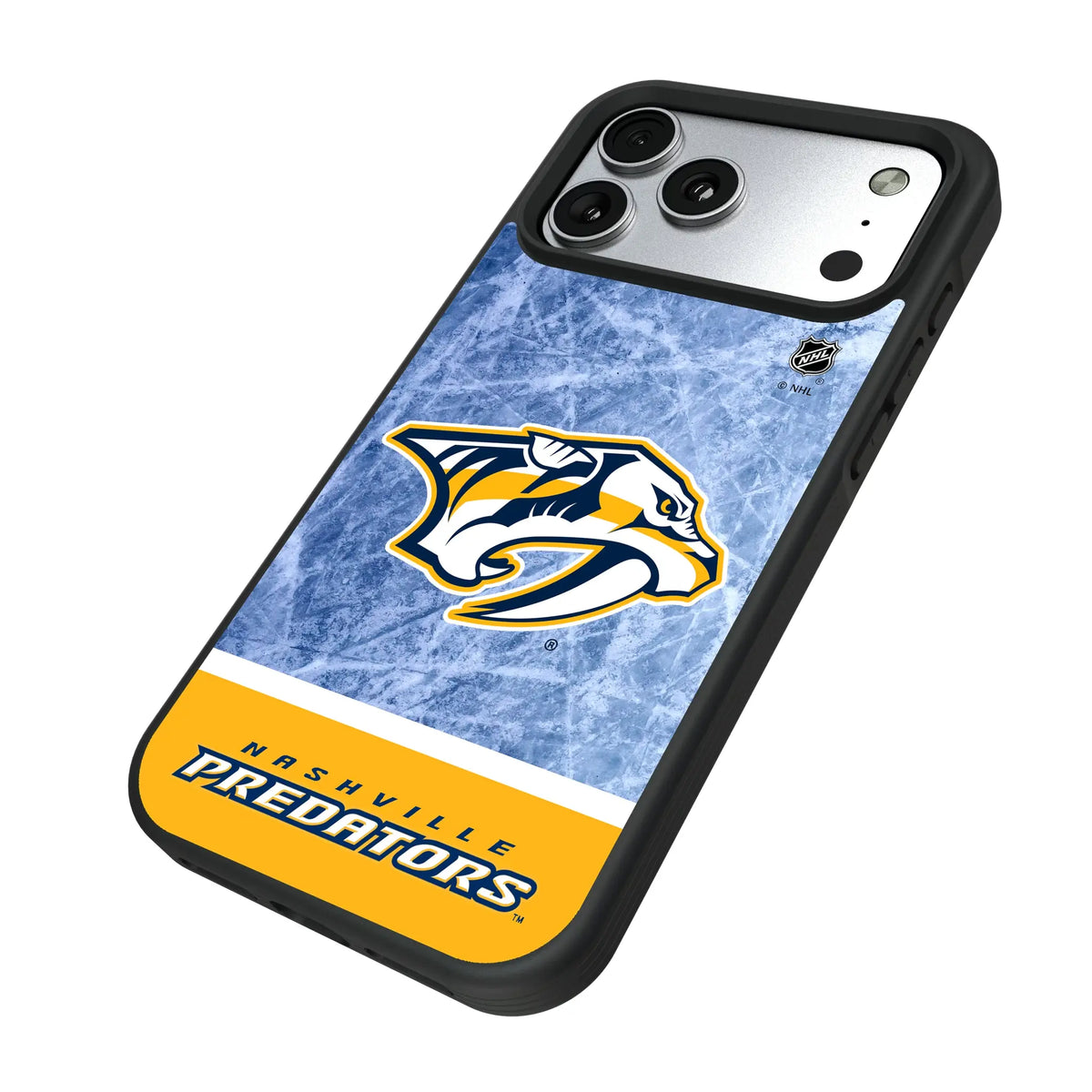 Nashville Predators Ice Wordmark iPhone Bump Phone Case for Apple iPhone - Isometric View#Device_iPhone 17 Pro Max