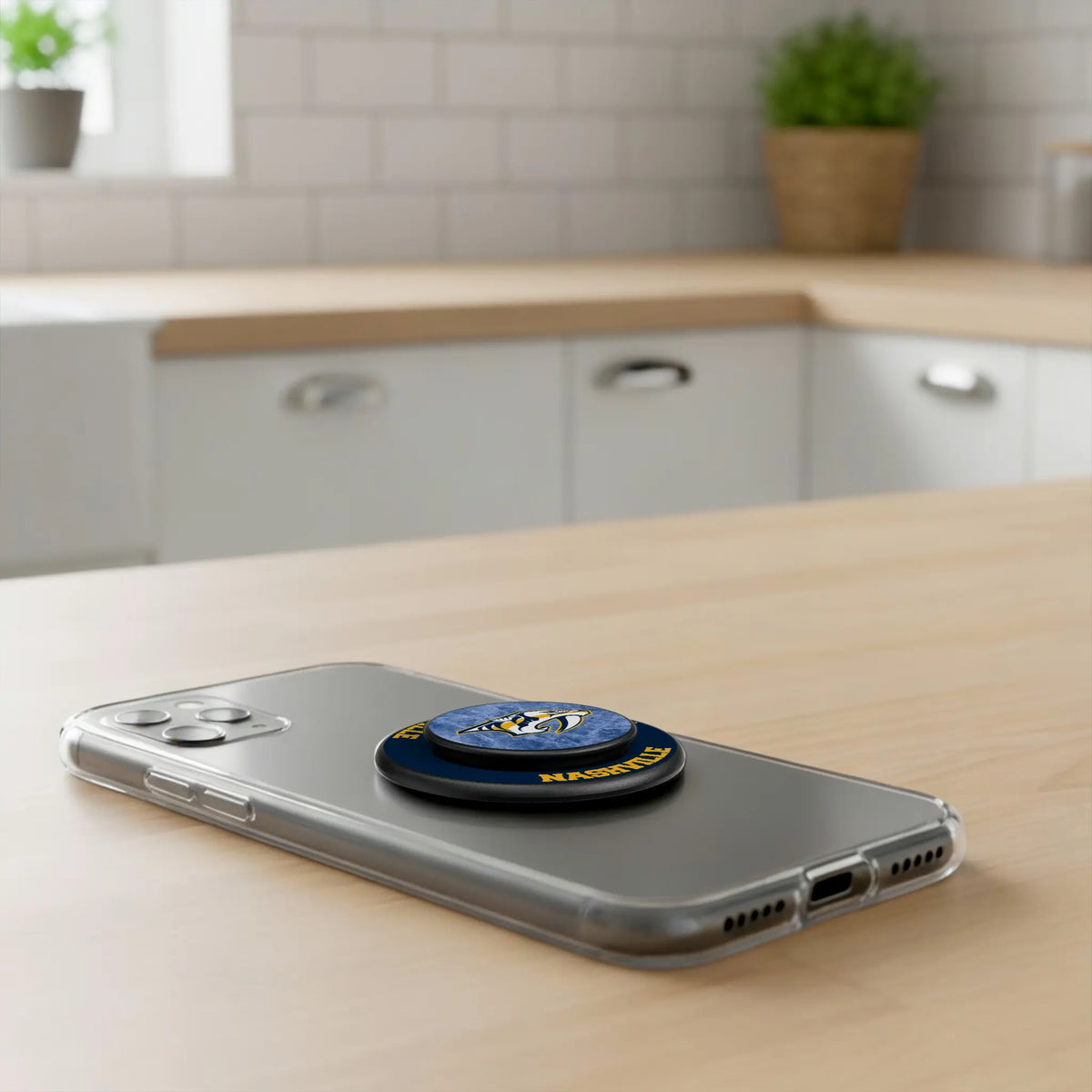 Nashville Predators Ice Wordmark Popsockets Round Magnetic - Lifestyle