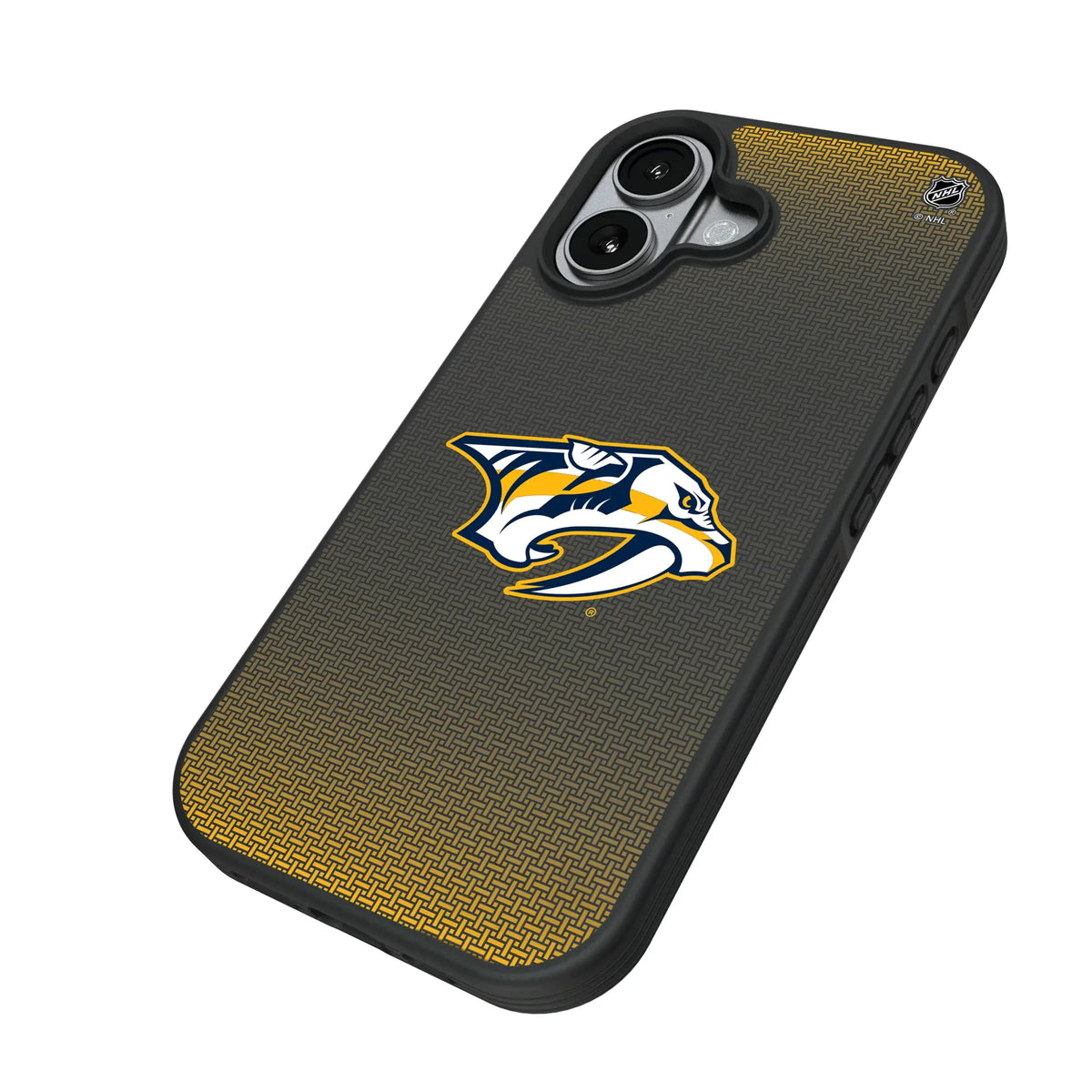 Nashville Predators Linen iPhone Bump Phone Case for Apple iPhone - Isometric View#Device_iPhone 17