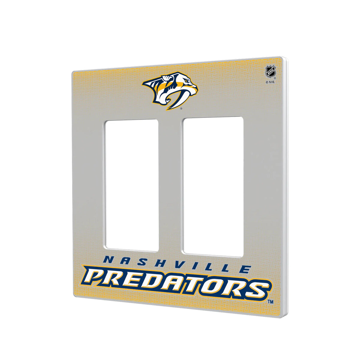 Nashville Predators Linen Hidden-Screw Light Switch Plate#Style_Double Rocker