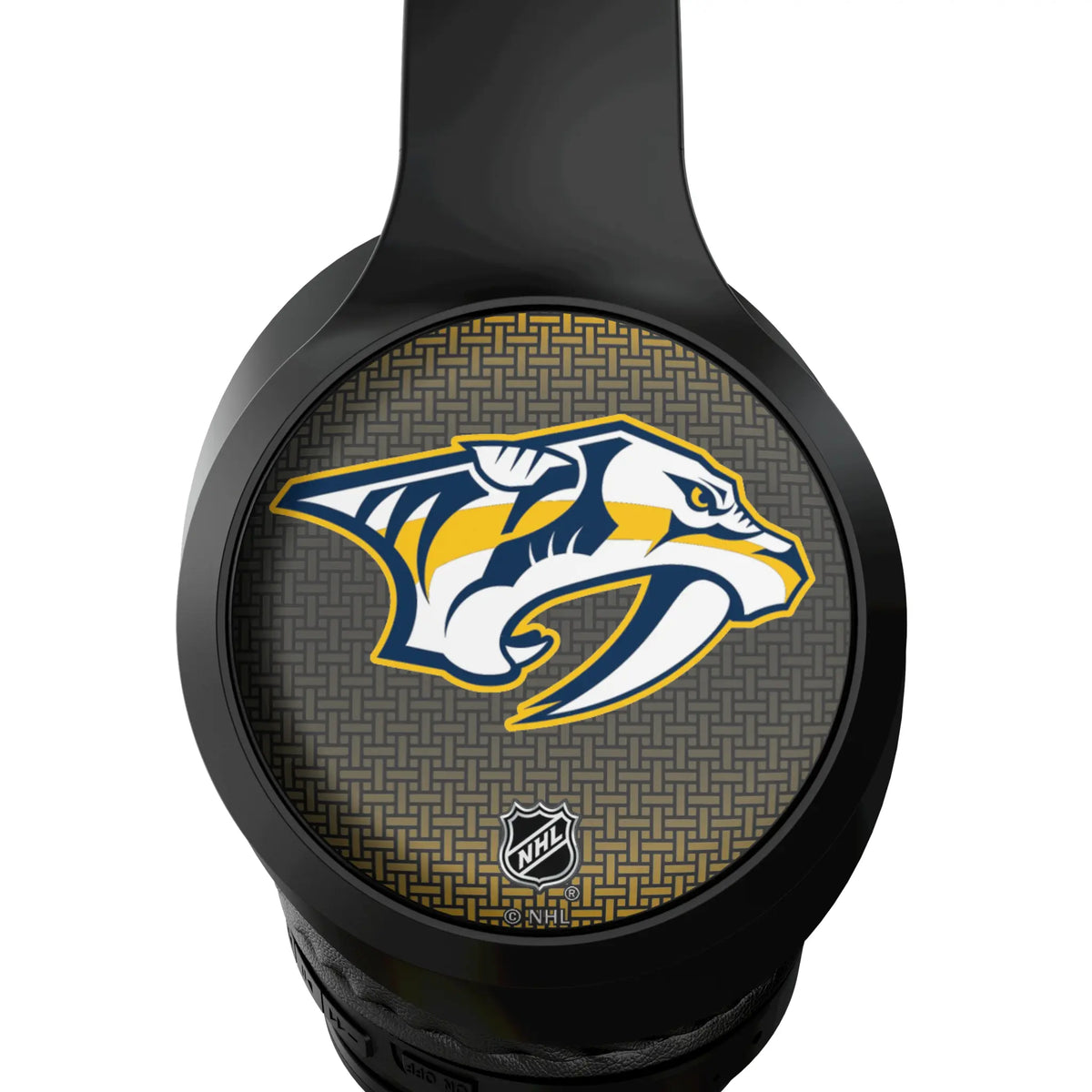 Nashville Predators Linen Wireless Over-Ear Headphones With Case - Detail