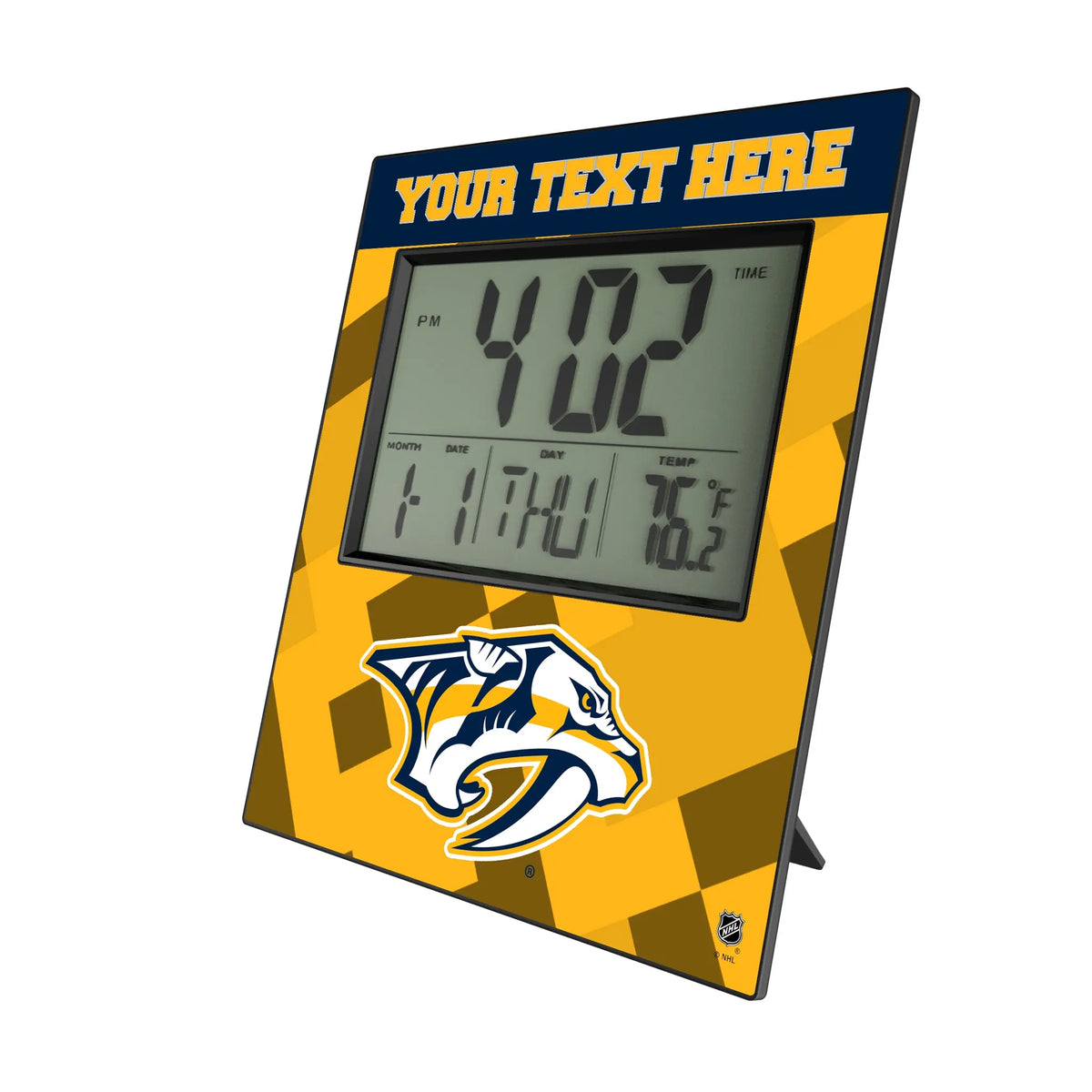 Nashville Predators Personalized Color Block Wall Clock