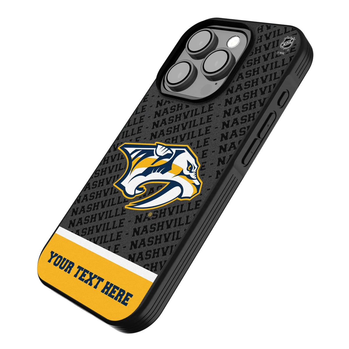 Nashville Predators Personalized EndZone Plus iPhone Bump Phone Case for Apple iPhone - Isometric View