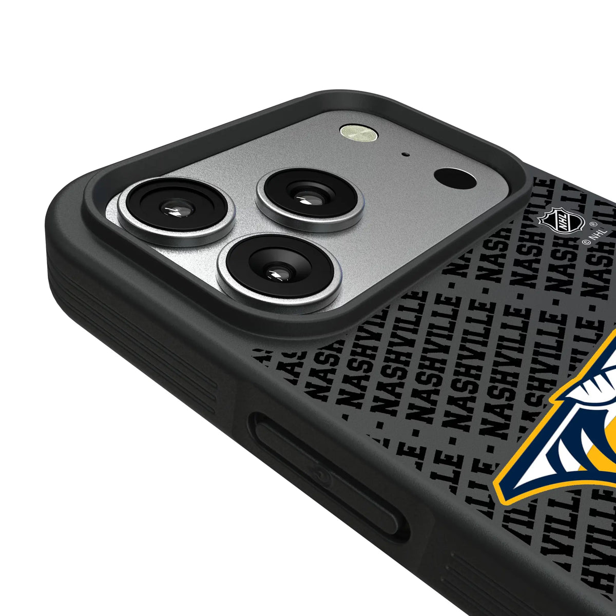 Nashville Predators Personalized EndZone Plus iPhone Bump Phone Case for Apple iPhone - Detail#Device_iPhone 17 Pro