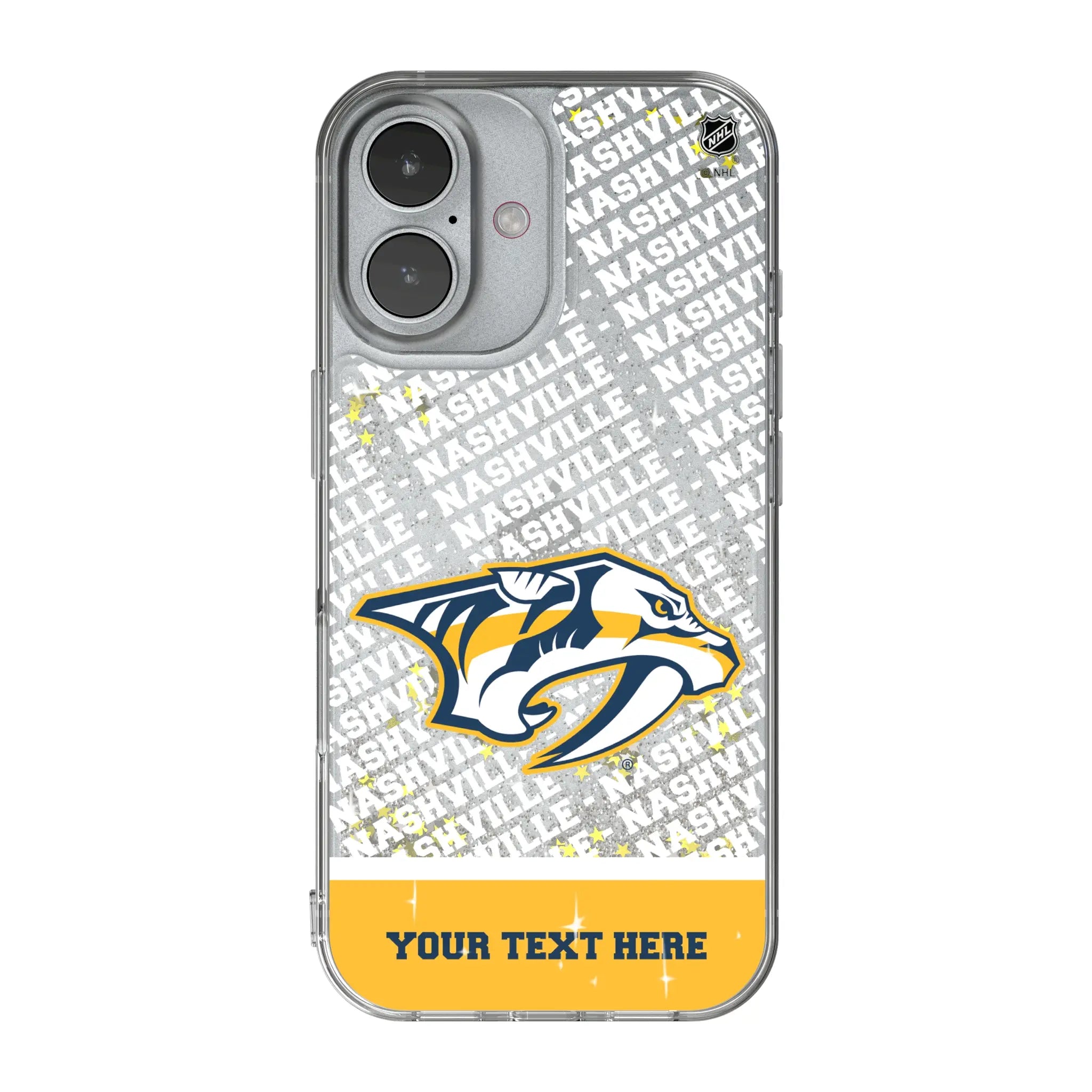 Nashville Predators Personalized EndZone Plus iPhone Glitter Phone Case for Apple iPhone