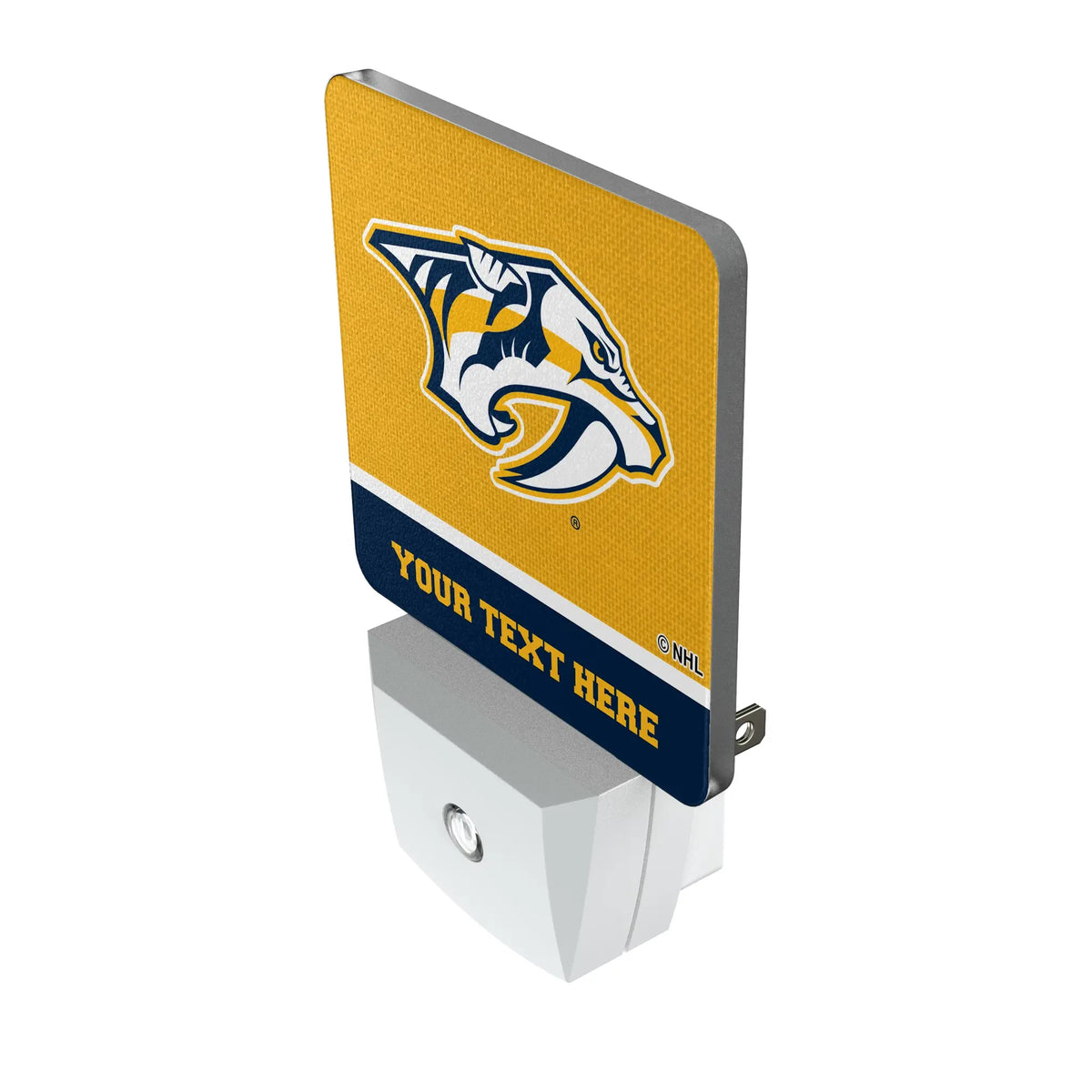 Nashville Predators Personalized Endzone Solid Night Light 2-Pack - Isometric View