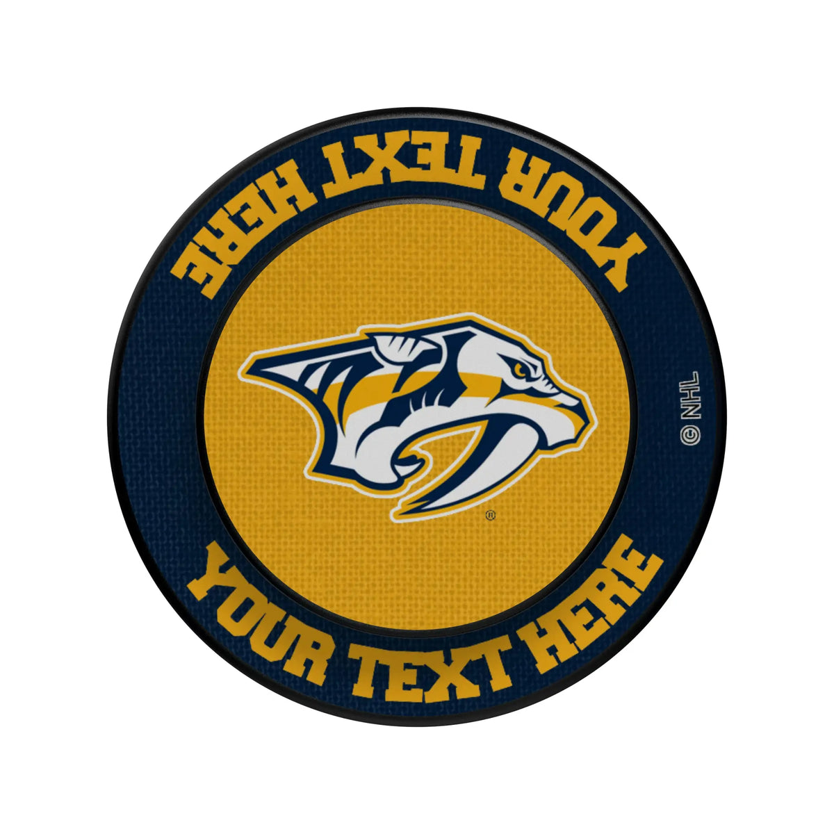 Nashville Predators Personalized Endzone Solid Popsockets Round Magnetic