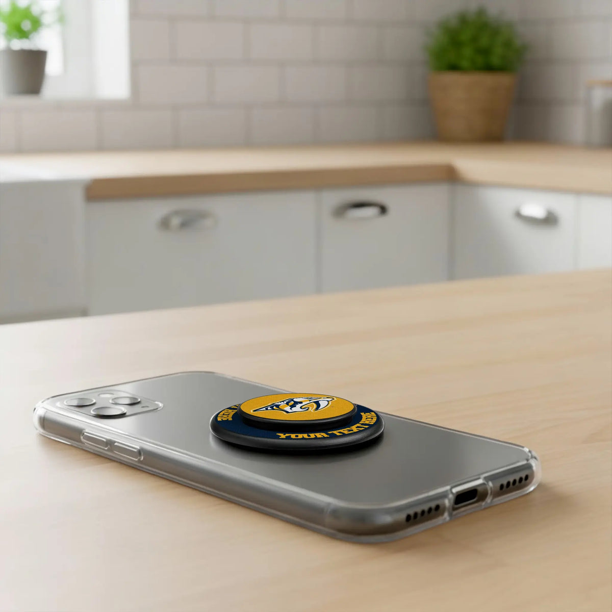 Nashville Predators Personalized Endzone Solid Popsockets Round Magnetic - Lifestyle