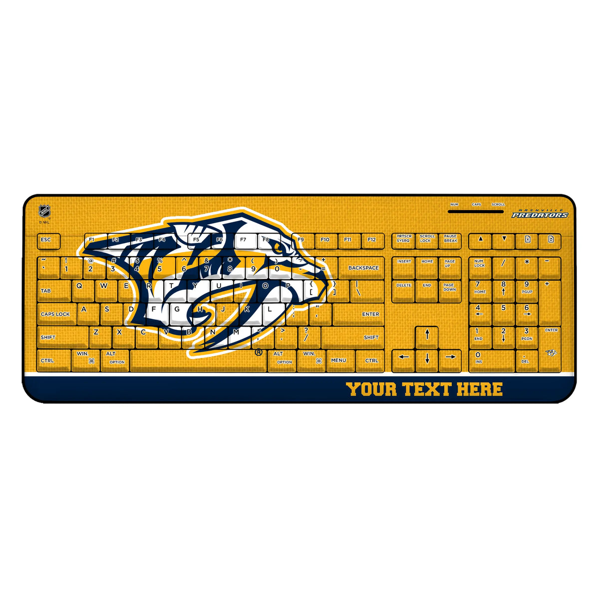 Nashville Predators Personalized Endzone Solid Wireless USB Keyboard