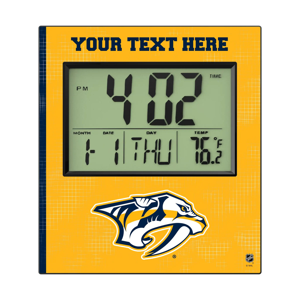 Nashville Predators Personalized Hatch Wall Clock