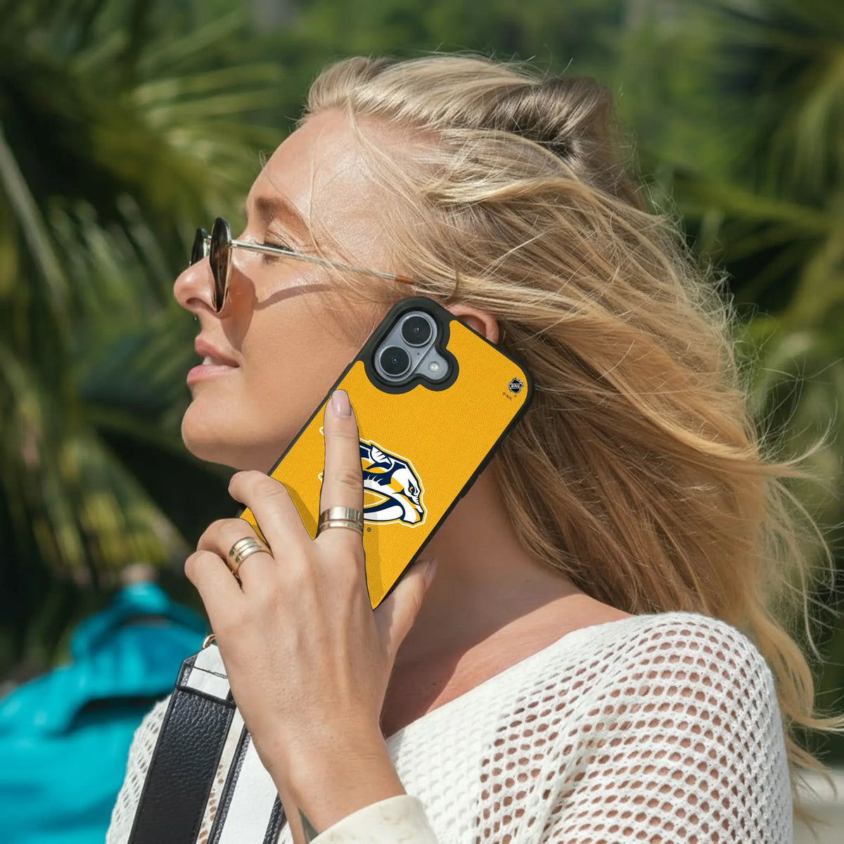 Nashville Predators Personalized Stripe iPhone Bump Phone Case for Apple iPhone - Lifestyle#Device_iPhone 17