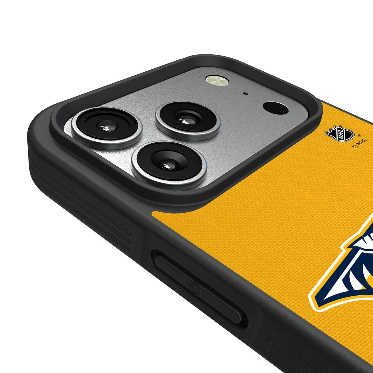 Nashville Predators Personalized Stripe iPhone Bump Phone Case for Apple iPhone - Detail#Device_iPhone 17 Pro