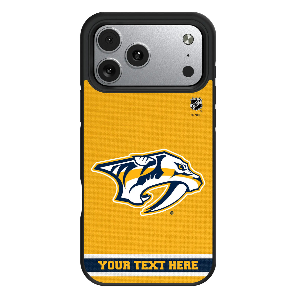 Nashville Predators Personalized Stripe iPhone Bump Phone Case for Apple iPhone#Device_iPhone 17 Pro Max