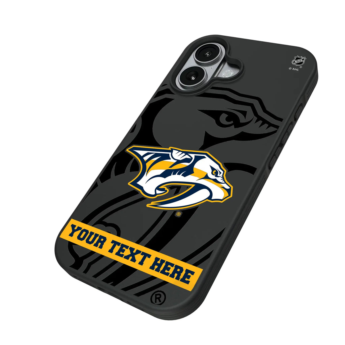 Nashville Predators Personalized Tilt iPhone Bump Phone Case for Apple iPhone - Isometric View#Device_iPhone 17