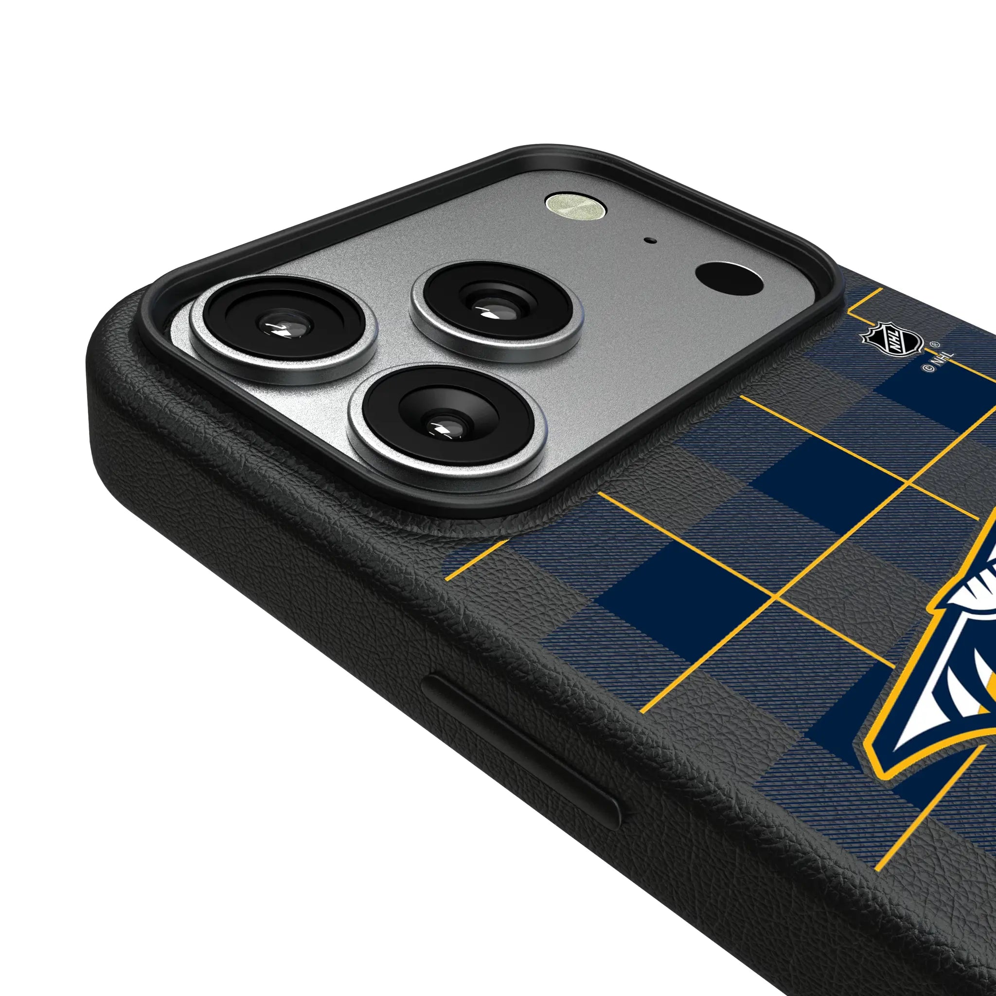 Nashville Predators Plaid iPhone MagSafe Compatible Phone Case for Apple iPhone - Detail#Device_iPhone 17 Pro
